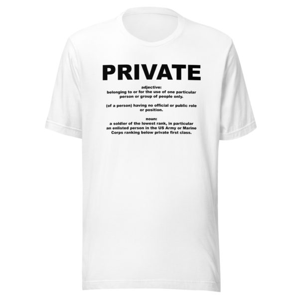 PRIVATE Unisex t-shirt