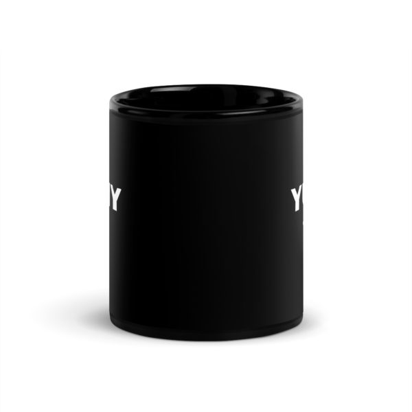 YUMMY Black Glossy Mug - Image 3