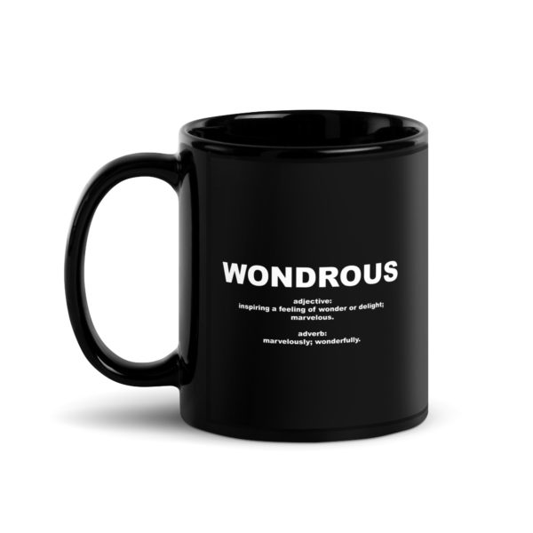 WONDROUS Black Glossy Mug - Image 2