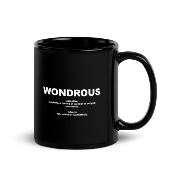 WONDROUS Black Glossy Mug