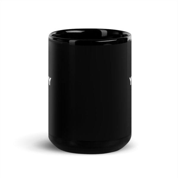 YUMMY Black Glossy Mug - Image 6