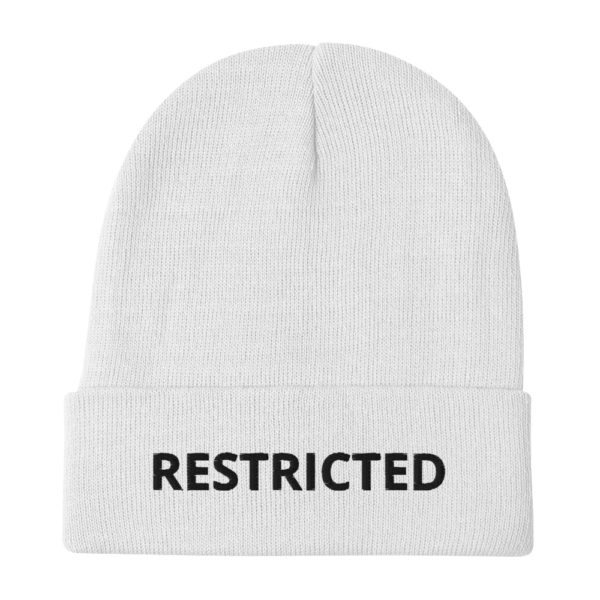 RESTRICTED Embroidered Beanie