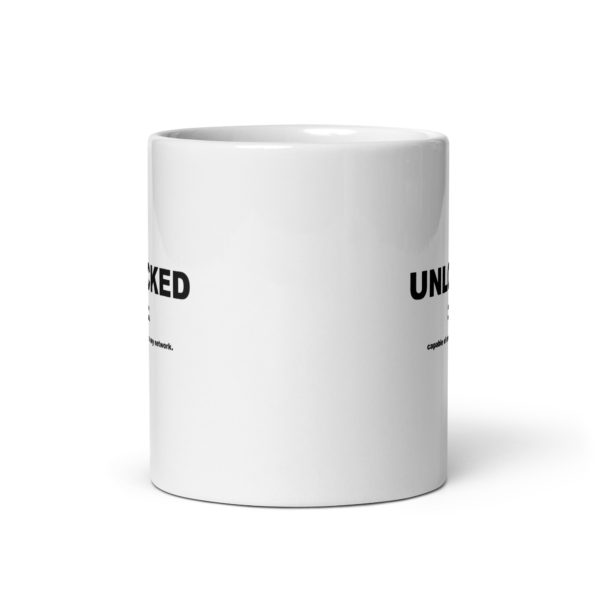 UNLOCKED White glossy mug - Image 3