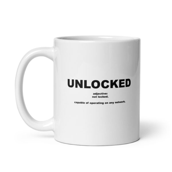 UNLOCKED White glossy mug - Image 2