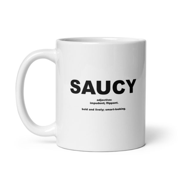 SAUCY White glossy mug - Image 2