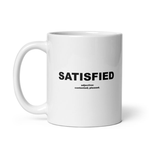 SATISFIED White glossy mug - Image 2