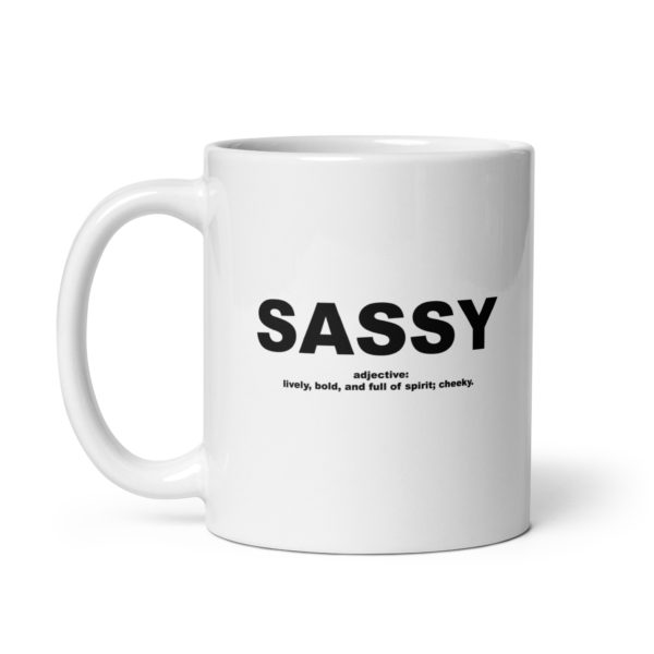 SASSY White glossy mug - Image 2