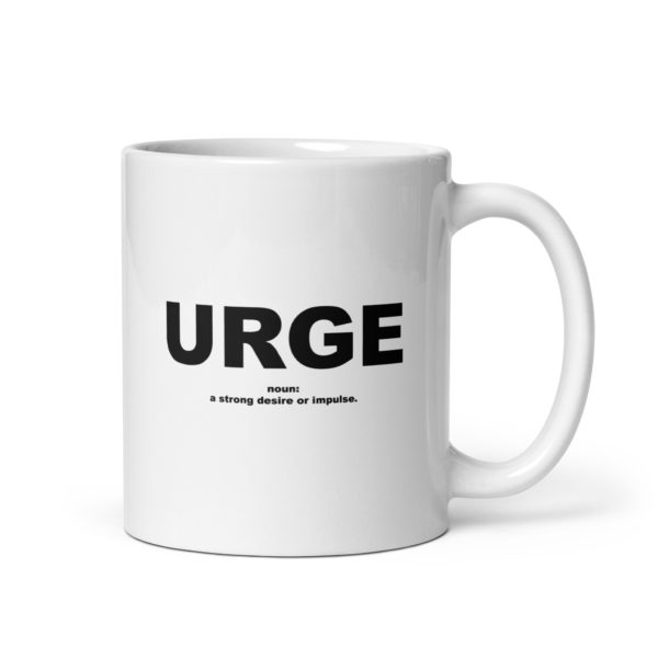 URGE White glossy mug