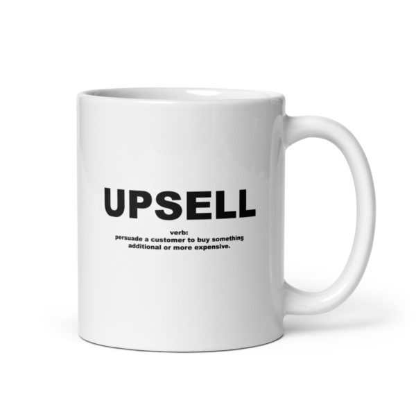 UPSELL White glossy mug