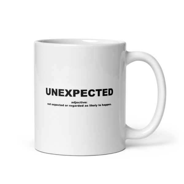 UNEXPECTED White glossy mug