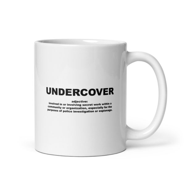 UNDERCOVER White glossy mug