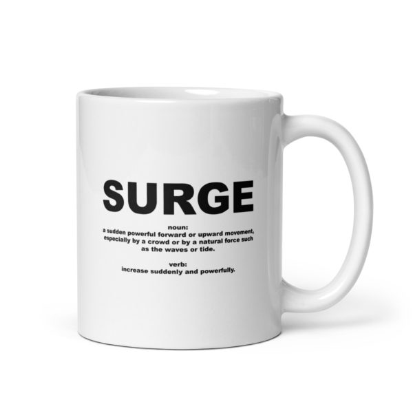 SURGE White glossy mug