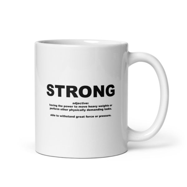 STRONG White glossy mug