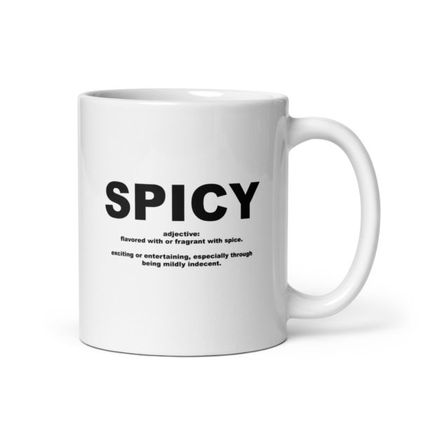 SPICY White glossy mug