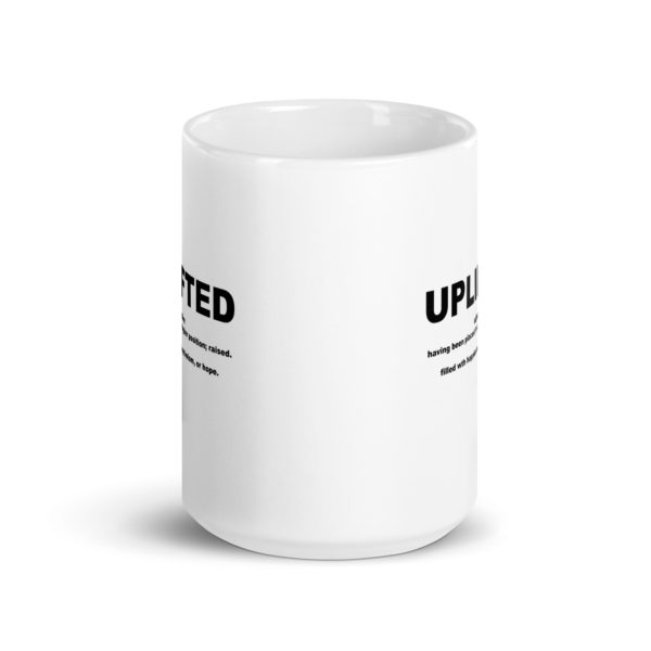 UPLIFTED White glossy mug - Image 6