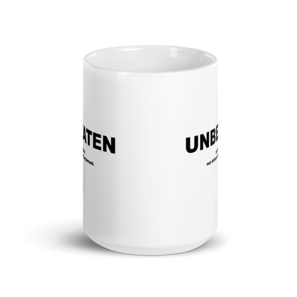 UNBEATEN White glossy mug - Image 6