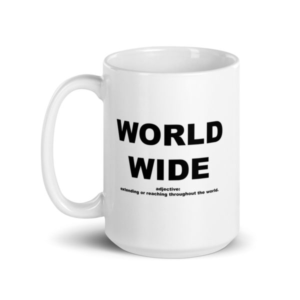 WORLD WIDE White glossy mug - Image 5