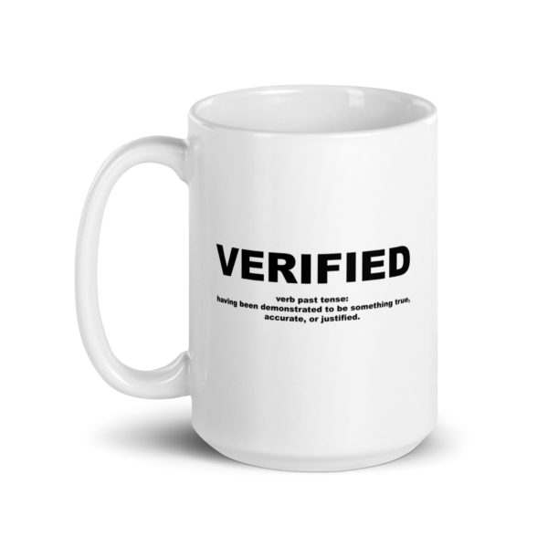 VERIFIED White glossy mug - Image 5