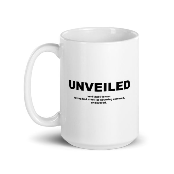 UNVEILED White glossy mug - Image 5