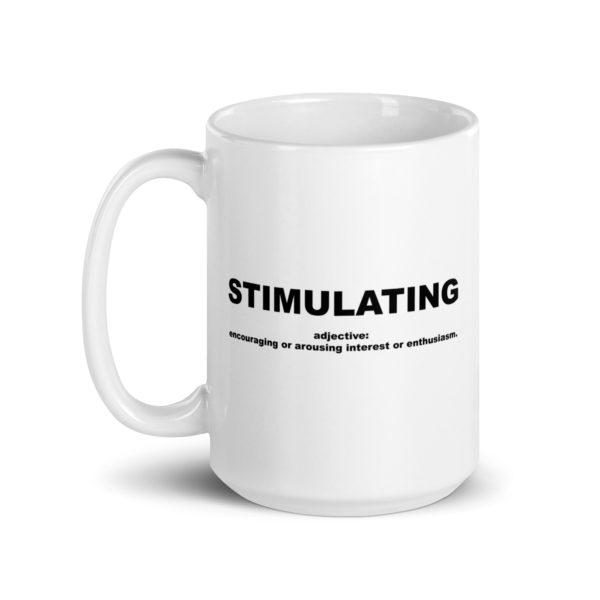 STIMULATING White glossy mug - Image 5