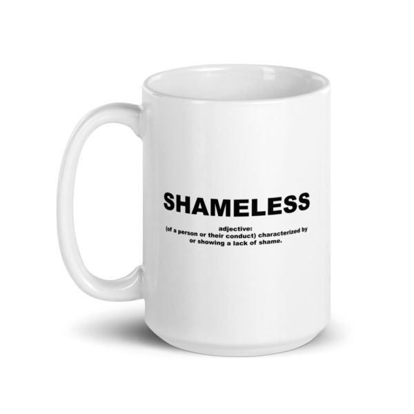 SHAMELESS White glossy mug - Image 5