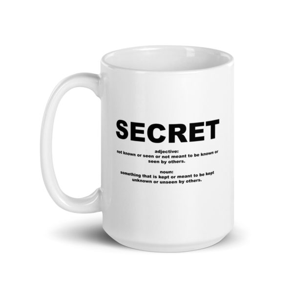 SECRET White glossy mug - Image 5