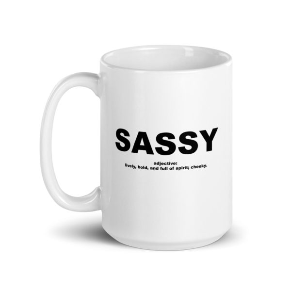 SASSY White glossy mug - Image 5