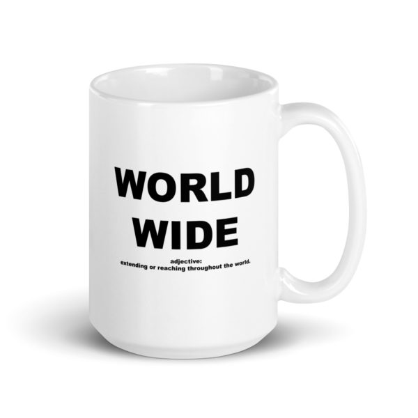 WORLD WIDE White glossy mug - Image 4