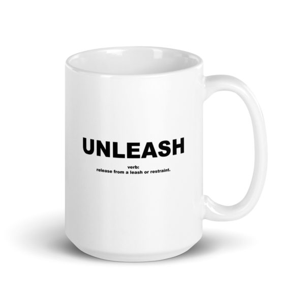 UNLEASH White glossy mug - Image 4