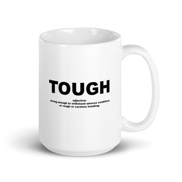 TOUGH White glossy mug - Image 4