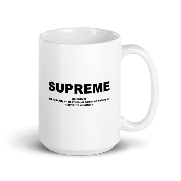 SUPREME White glossy mug - Image 4