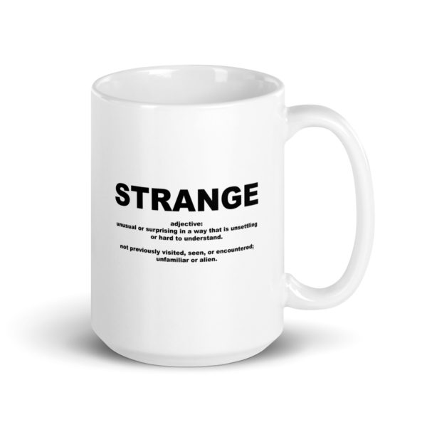 STRANGE White glossy mug - Image 4