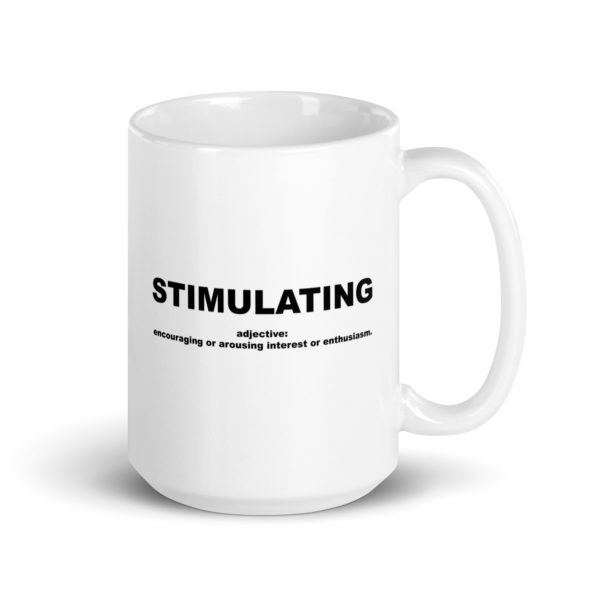 STIMULATING White glossy mug - Image 4