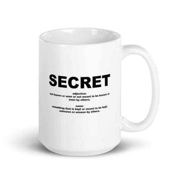 SECRET White glossy mug - Image 4