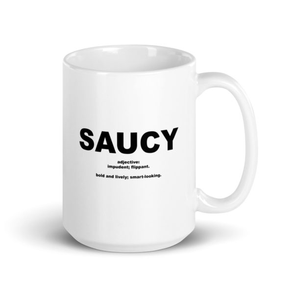 SAUCY White glossy mug - Image 4