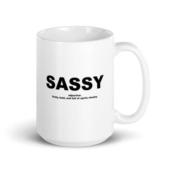 SASSY White glossy mug - Image 4