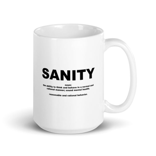 SANITY White glossy mug - Image 4